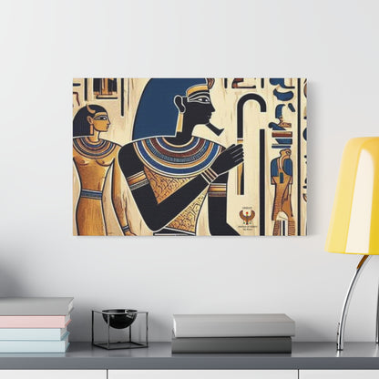 Kemet Art Bleu & Red Canvas | Vibrant Colors, Timeless Heritage