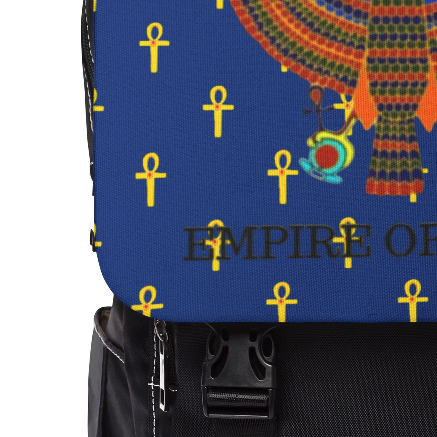 Bleu Shoulder Backpack - Great Empire of Kemet Branded | Bold Style, Comfort, and Heritage