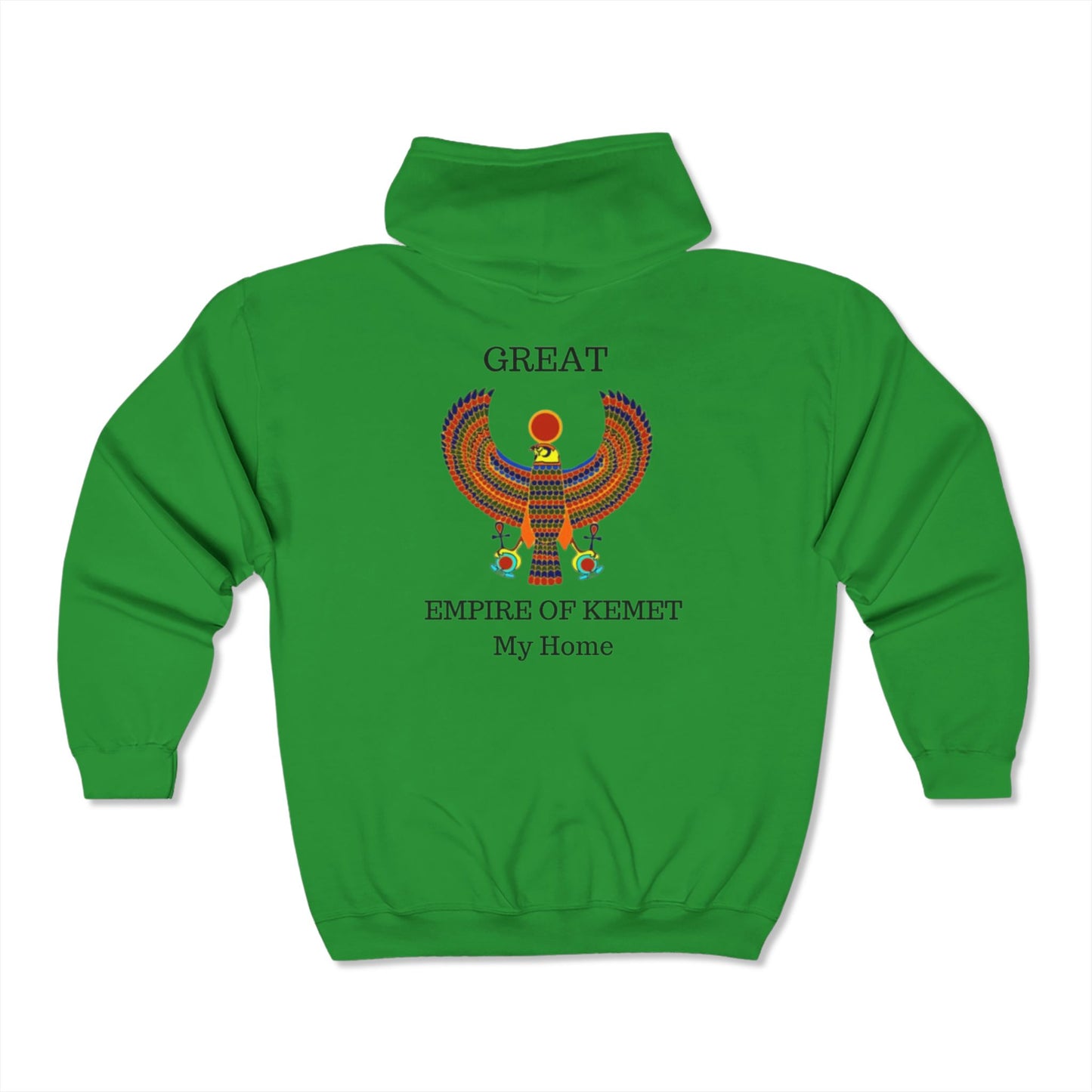 Sweat-shirt à capuche zippé unisexe Heavy Blend™ – Marque Great Empire of Kemet | Style audacieux, confort et héritage