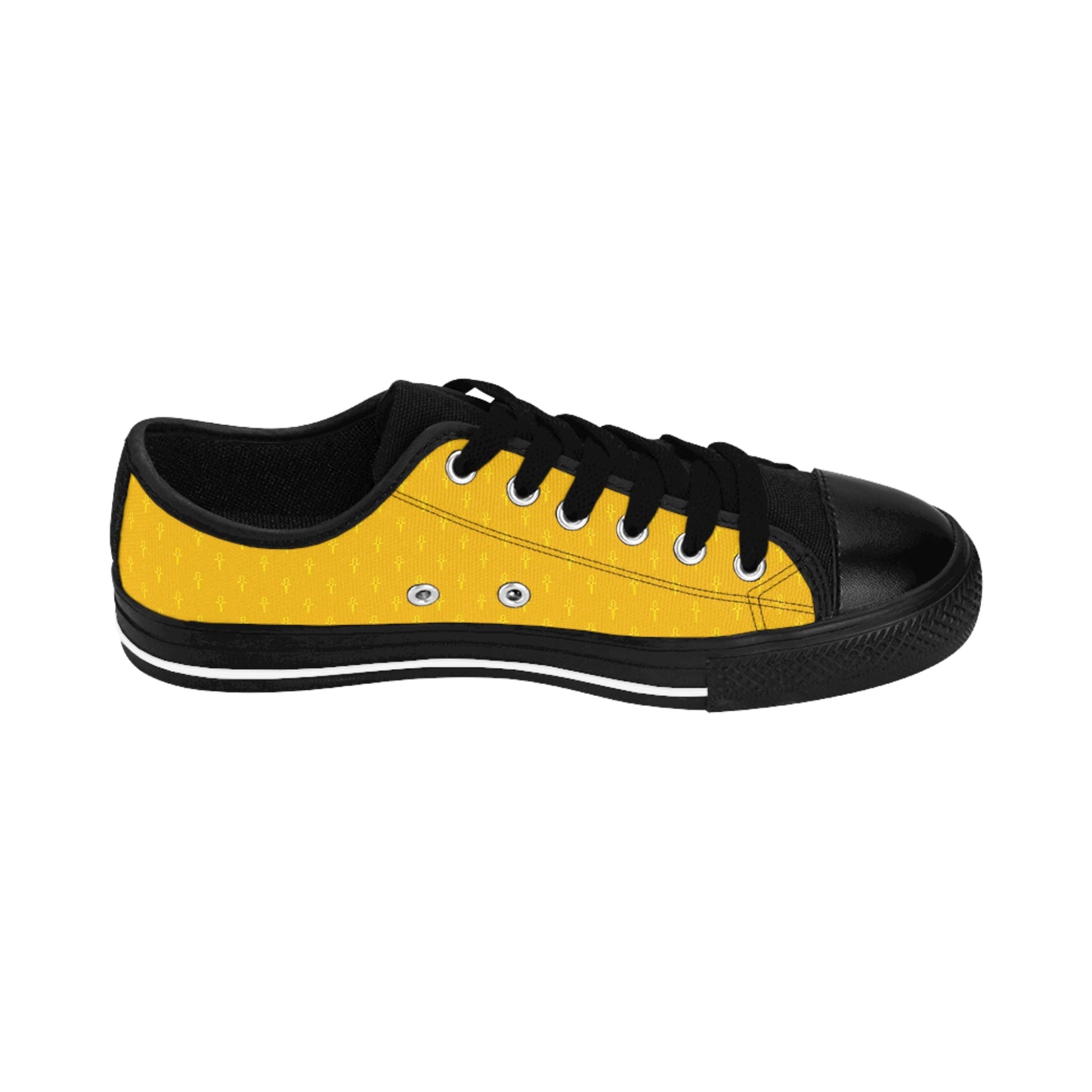 Yellow Men's Sneakers- Great Empire of Kemet Branded | Bold Style, Comfort, and Heritage