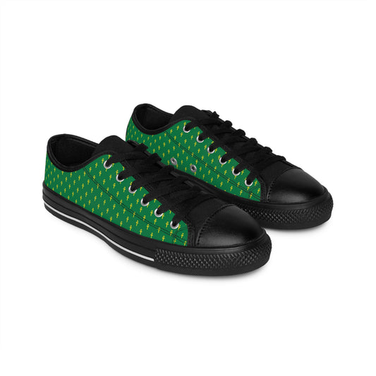 Green Men's Sneakers - Great Empire of Kemet Branded | Bold Style, Comfort, and Heritage